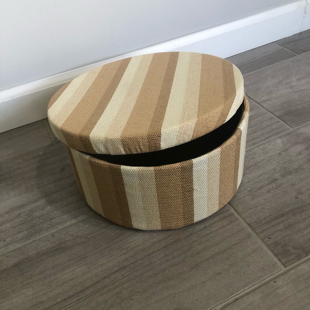Large Storage Bin Neutral Striped